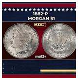 1882-p Morgan Dollar $1 Grades ms63+