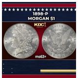 1898-p Morgan Dollar $1 Grades ms63+