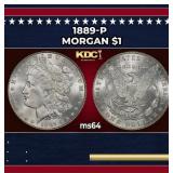 1889-p Morgan Dollar $1 Grades ms64