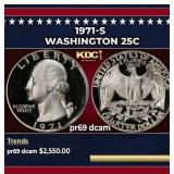 1971-s Proof Washington Quarter 25c pr69 dcam SEGS