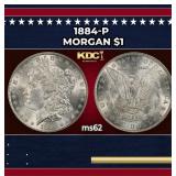 1884-p Morgan Dollar $1 Grades ms62