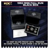 1992-1998 Full Run US Mint Premier Silver Proof Se
