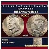 1972-p Ty 1 Eisenhower Dollar $1 ms65 SEGS