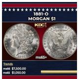 1881-o Morgan Dollar $1 ms65+ SEGS