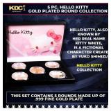 5 Coin Hello Kitty Gold Plated Round Collection