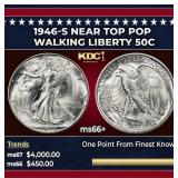 1946-s Walking Liberty Half Dollar Near Top Pop 50