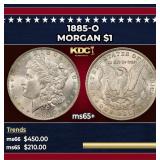 1885-o Morgan Dollar $1 Grades ms65+
