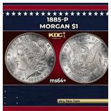 1885-p Morgan Dollar $1 Grades ms64+