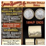 CA- SEARS Circ Morgan Silver Dollar 10 Coin Roll 1