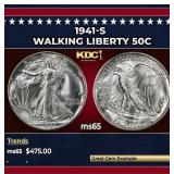 1941-s Walking Liberty Half Dollar 50c Grades ms65