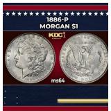 1886-p Morgan Dollar $1 Grades ms64