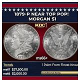 1879-p Morgan Dollar Near Top Pop! $1 ms66+ SEGS