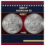 1881-p Morgan Dollar $1 Grades ms62