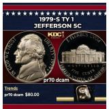 1979-s Ty 1 Proof Jefferson Nickel 5c pr70 dcam SE