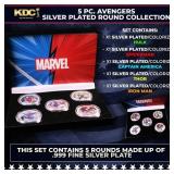 5 Coin Marvel Disney Avengers Silver Plated Round