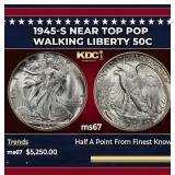 1945-s Walking Liberty Half Dollar Near Top Pop 50