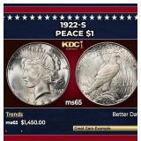 1922-s Peace Dollar $1 ms65 SEGS
