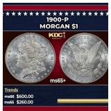 1900-p Morgan Dollar $1 Grades ms65+