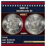 1881-o Morgan Dollar $1 Grades ms64+