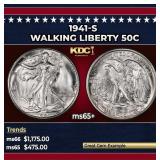 1941-s Walking Liberty Half Dollar 50c Grades ms65