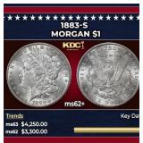 1883-s Morgan Dollar $1 ms62+ USCG