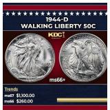 1944-d Walking Liberty Half Dollar 50c ms66+ SEGS