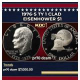1976-s Ty 1 Clad Proof Eisenhower Dollar $1 pr70 d