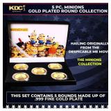 5 Coin Minions Gold Plated Round Collection