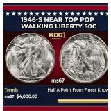 1946-s Walking Liberty Half Dollar Near Top Pop 50