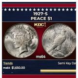1927-s Peace Dollar $1 ms64 SEGS