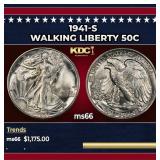 1941-s Walking Liberty Half Dollar 50c ms66 SEGS