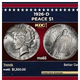 1926-d Peace Dollar $1 ms65 SEGS