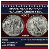 1944-s Walking Liberty Half Dollar Near Top Pop 50