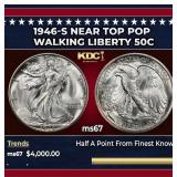 1946-s Walking Liberty Half Dollar Near Top Pop 50