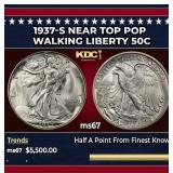 1937-s Walking Liberty Half Dollar Near Top Pop 50