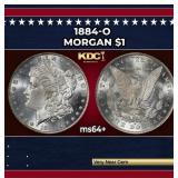 1884-o Morgan Dollar $1 Grades ms64+