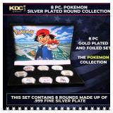 8 Coin Pokemon Silver Plated and Foiled Round Coll