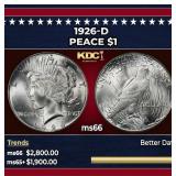 1926-d Peace Dollar $1 ms66 SEGS