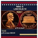 1994-s Proof Lincoln Cent 1c pr70 rd dcam SEGS