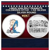 Linus Van Pelt Peanuts Colorized Style - 1 oz Silv