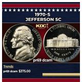 1970-s Proof Jefferson Nickel 5c pr69 dcam SEGS