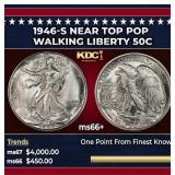 1946-s Walking Liberty Half Dollar Near Top Pop 50