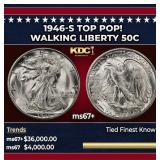 1946-s Walking Liberty Half Dollar TOP POP! 50c ms