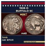1928-d Buffalo Nickel 5c Grades ms65