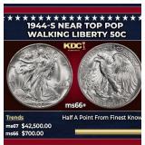 1944-s Walking Liberty Half Dollar Near Top Pop 50