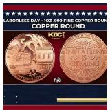 Laborless Day - 1oz .999 Fine Copper Round