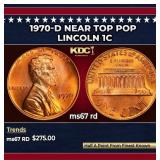 1970-d Lincoln Cent Near Top Pop 1c ms67 rd SEGS