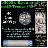 BU Shotgun Jefferson 5c roll, 2005-p Bison 40 pcs