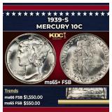 1939-s Mercury Dime 10c ms65+ FSB SEGS
