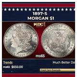 1897-s Morgan Dollar $1 Grades ms65